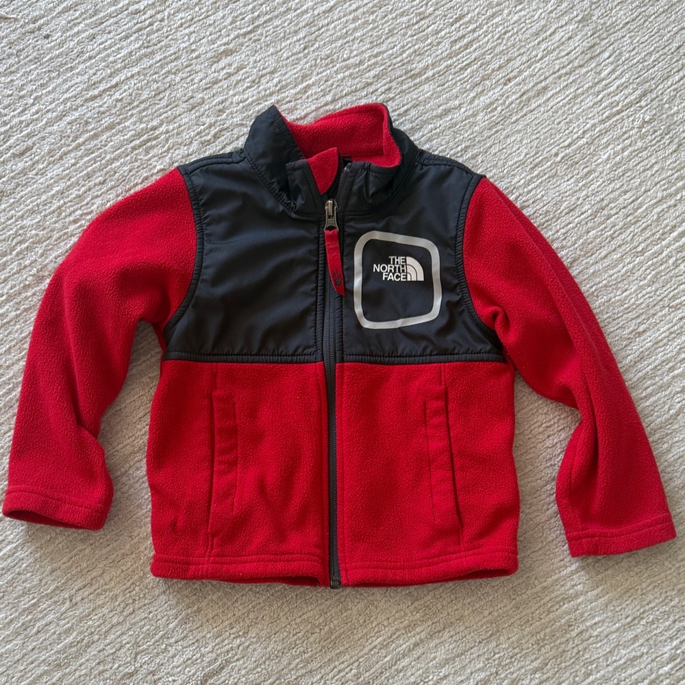 The North Face Kids' Red and Black Fleece Jacket 2T